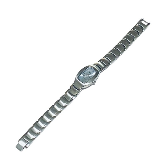 Steel by Design QVC Silver Tone Rectangle Quartz Watch Minimalist Classic - Picture 3 of 7